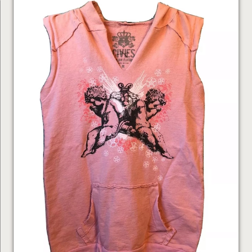 NEW CIVIES Civilian Clothing Sleeveless Hoodie Med